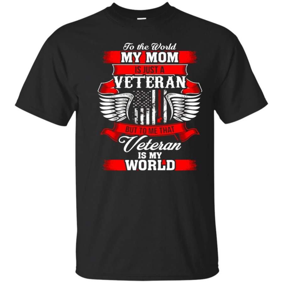 BeeTee My Veteran Mom Is My World T-Shirt